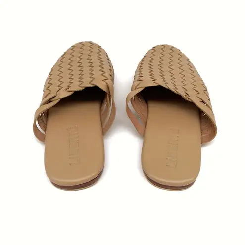 LIBERTÉ Prague Woven Mule Cream Leather 40 Size 9