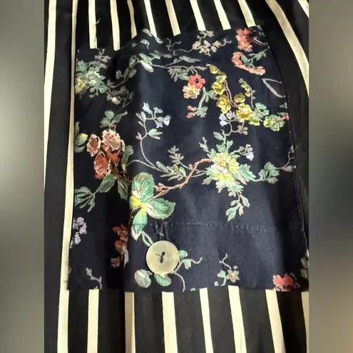 Jeffrey & Dara by Linda Hutley vintage black & white striped floral jumpsuit M/L Size M