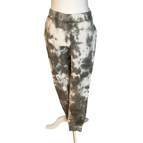 525 French Terry Tie Dye Joggers in Sage Multi Small Womens Sweatpants White