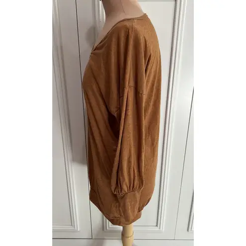 Zanzea Rust Brown Tunic Top Pockets Lagenlook Minimalist Boho Classic