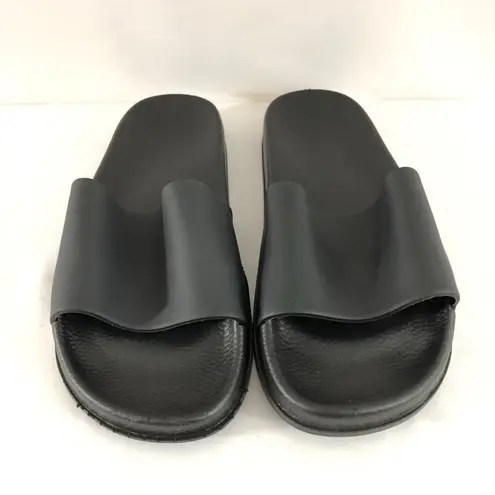 Womens Slide Sandals Rubber Slip On Basic Black 7