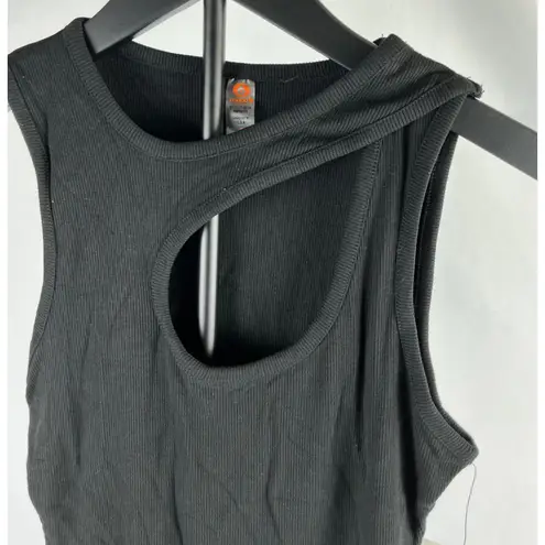 NWT Mano B Black Ribbed Bodysuit Sleeveless Cutout One Piece Small S
