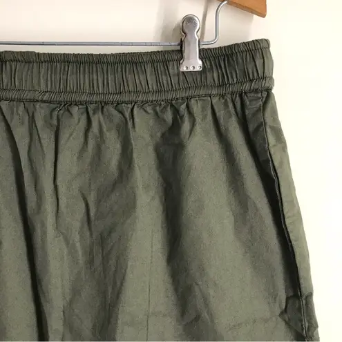 Sundry for Evereve Sunday Skirt Drawstring Waist Green size M (2) NEW