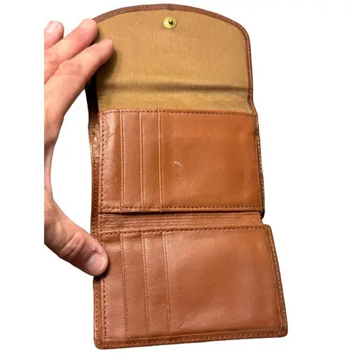 Sonoma Genuine Leather Wallet With Card Slots & Snap Closure Brown