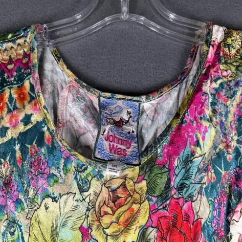 Johnny Was Maxi Dress Womens XXL Floral Print Sleeveless Bohemian Rayon Blend