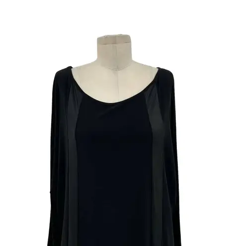 Clara Sun Woo Black with Gray Stripe Signature Tunic Dress Size Medium