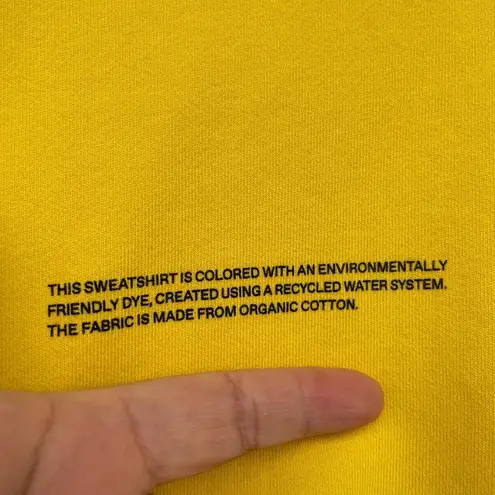 Pangaia Yellow Crewneck sweatshirt large