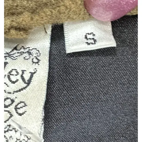 Parsley & Sage Sweater Jacket Womens S Black Multi Wool Patchwork Artful Cottage