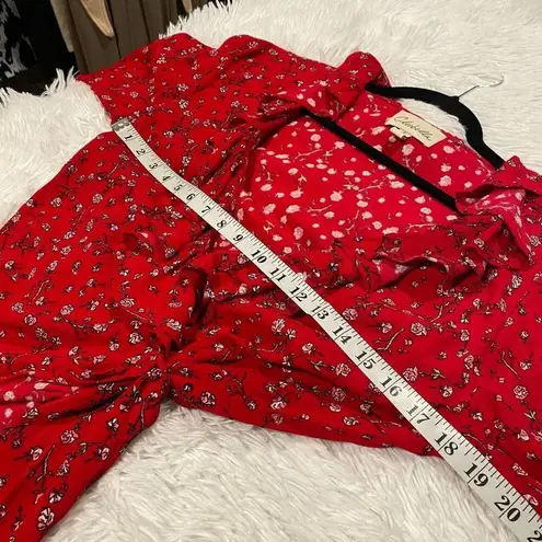 Cleobella Floral Wrap Mini Dress in Red Small