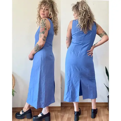 Emma James Y2K Periwinkle Linen & Rayon Dress size 12