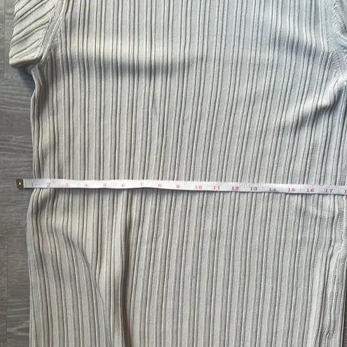 MM.LaFleur M The Hayden Dress Geo Micro Knit Ribbed Cotton Dress Sea Salt