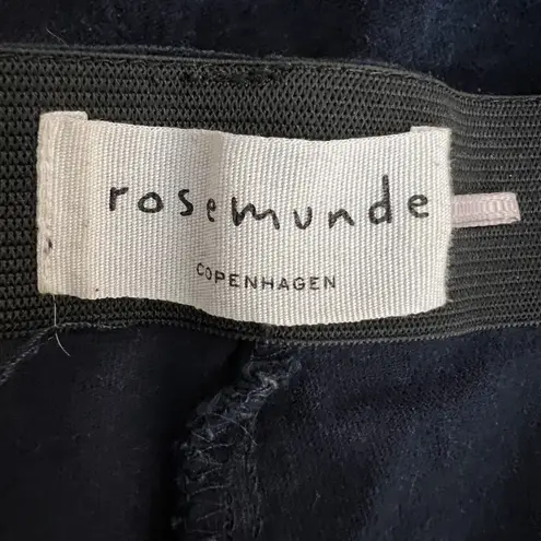 Rosemunde Copenhagen Skinny Pant Deep Blue Velvet Pull On Tapered Size 34 US 4