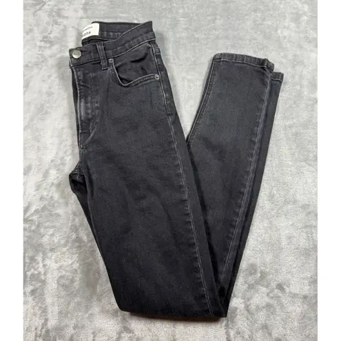 Reformation  Jeans High & Skinny Faded Black Destroyed Size‎ 23
