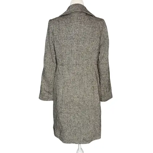 Gap  Y2K Tweed Wool A Line Swing Pea Coat M Coquette Pin Up Textured Jacket - Image 8