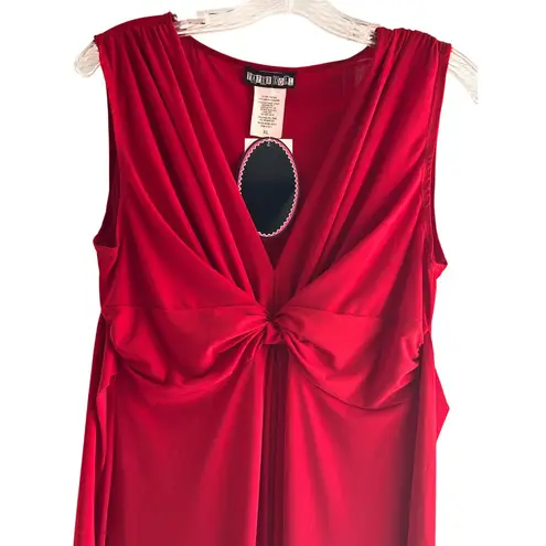 Paper Dolls Paper Doll XL Business Casual Sleeveless Knot Front Dress Polyester Spandex