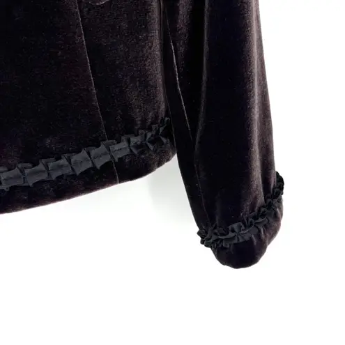 Armani Collezioni Velvet Jacket Chocolate Brown Size 4