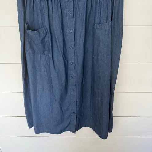 Woman Within Women’s 16W Blue Ruffle Maxi Dress Plus Size