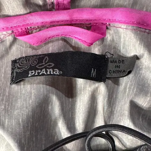 prAna Medium Callista Womens Windbreaker Jacket Full-Zip Hooded Pockets Cinch