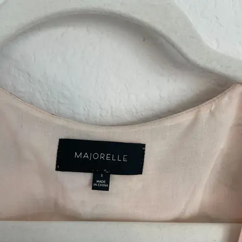 Majorelle Revolve Berkshire Light Pink Floral Satin Ruffle Mini Dress