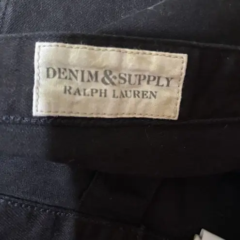 Denim & Supply Ralph Lauren D&S Tilden Button Front Denim Skirt Women 29 Black