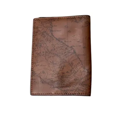 Patricia Nash Brown Map Leather Passport Cover