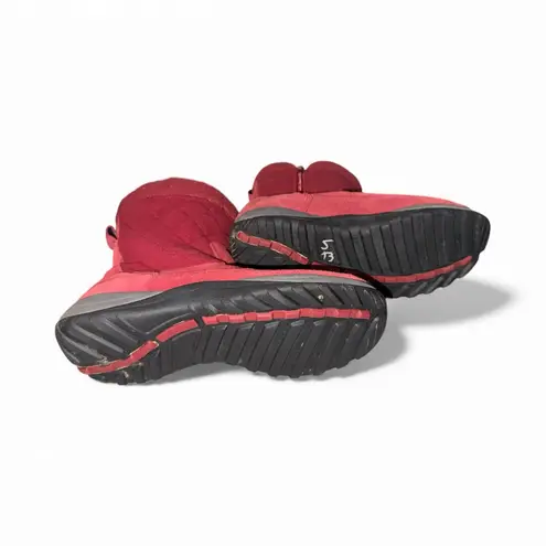 L.L. Bean Red Suede Fleece Pull