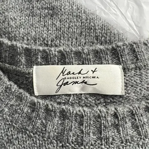 Badgley Mischka Mark & James x Gray Distressed Chain Sweater Dress Size Small