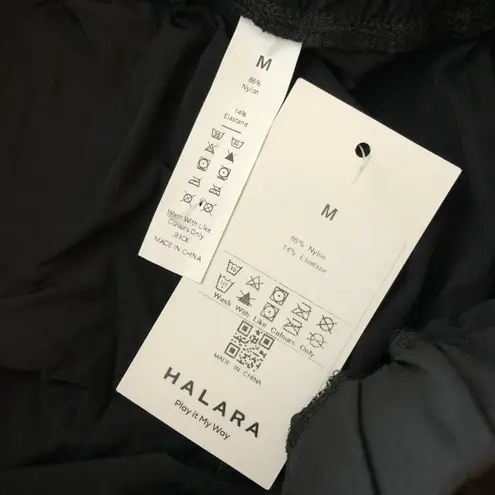 Halara High Waisted Dolphin Hem Casual Shorts 2" Black M