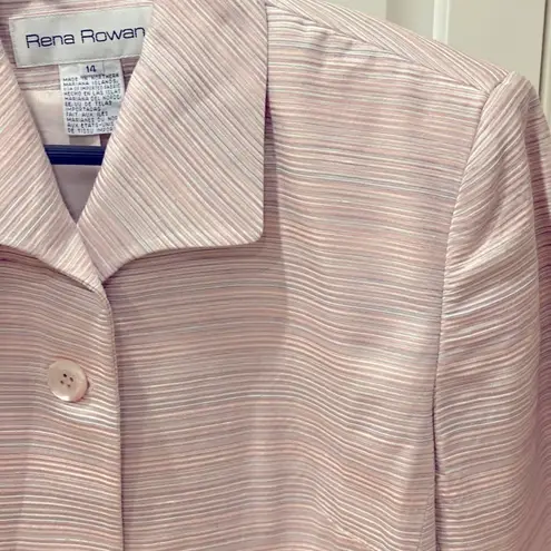 Rena Rowan NWT Pastel Pink Striped Blazer Lined 14