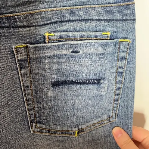 Crest Jeans being stitch racing patches extra short light wash jeans size 5 / 6 Blue