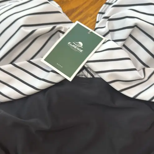 Eomenie One Piece Swimsuits Tummy Control Ruched Push Up Tie Back nwt White