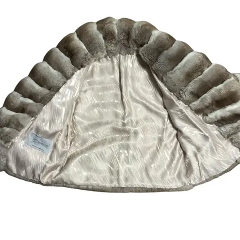 Smith Fine Furs Womens Natural Chinchilla Fur Bolero Jacket Size M Formal Event Gray Size M