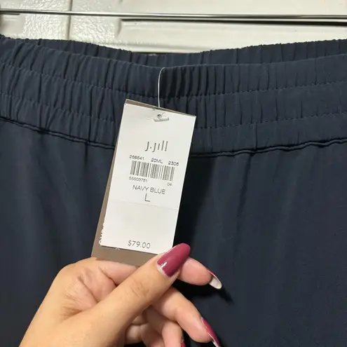 J.Jill  Fit Navy Blue Relaxed Culotte Pants Size L