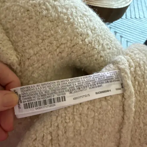 ZARA  BOUCLÉ KNIT CARDIGAN  ECRU - REF. 4331/171 Small - Image 2