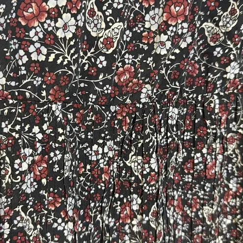 Veronica Beard Rory Dress Floral Print Silk Crepe Button Down Collared Mini Sz 6