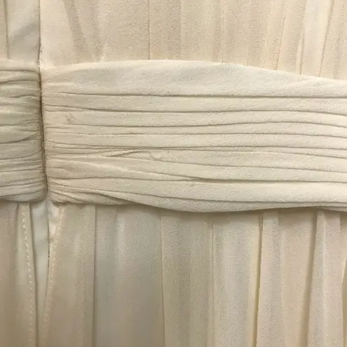 Marchesa Notte Silk Dress Embellished Beaded Neck bridal engagement wedding Size 10