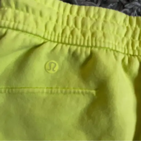 Lululemon  scuba sweatpant shorts electric lemon size 6