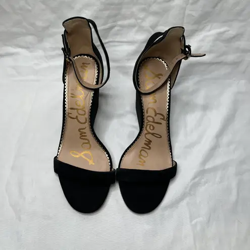 Sam Edelman Neesa Black Suede Ankle Strap Wedge Sandals Size 9M