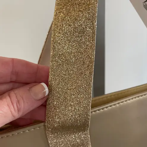 Jimmy Choo Parfums Tote Gift Bag Gold Metallic Glitter Holiday