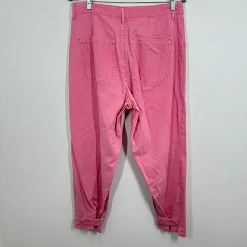 Pistola Pink Cotton Button Fly Utility Cargo Pants Size 30