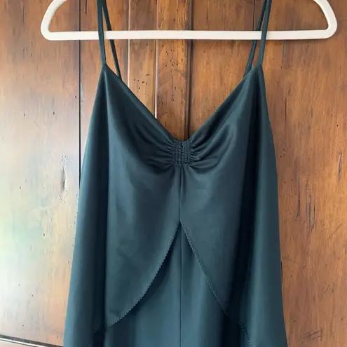 Vintage | 1970’s Leslie J Tulip Drape Disco Dress Black Size Medium