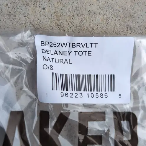 Walter Baker NWT Natural Woven Black Handles Black Trim Delaney Tote Bag