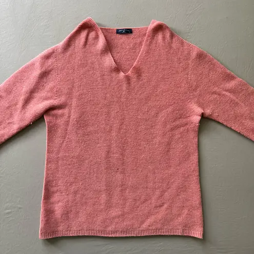 italian collection. Garter-Stitch V-Neck Sweater