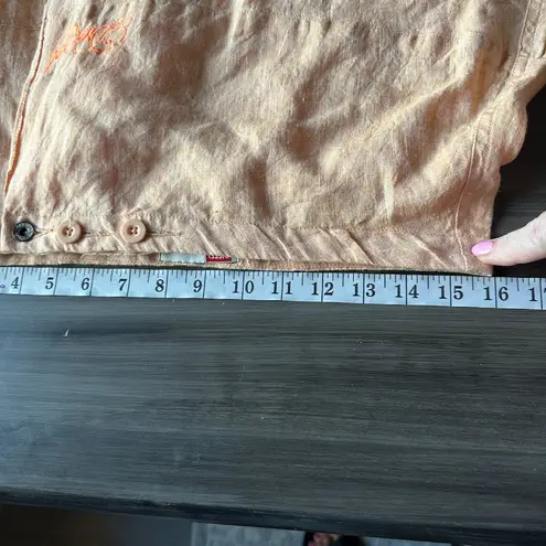 Diesel NWT 100% Linen Vintage Y2K Midi Length Skirt Size 16 Adjustable Side Tie