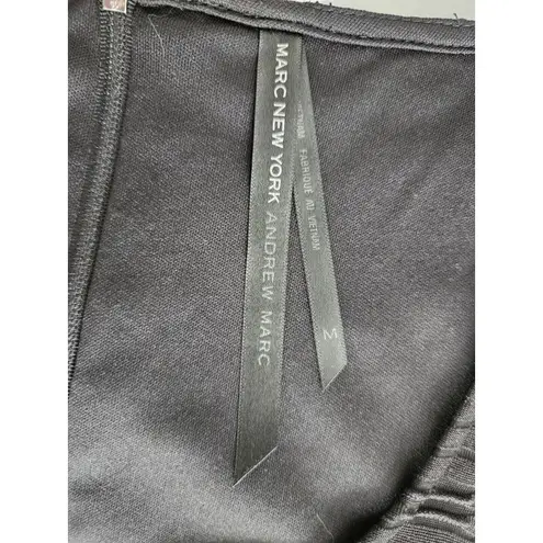 Marc New York Andrew Marc Black Zip Back Sheath Dress Size M