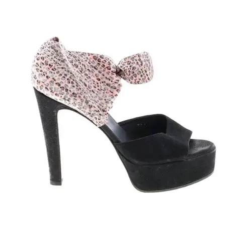 Michael Perry High Heel Cheetah Print Leather 10 Pink