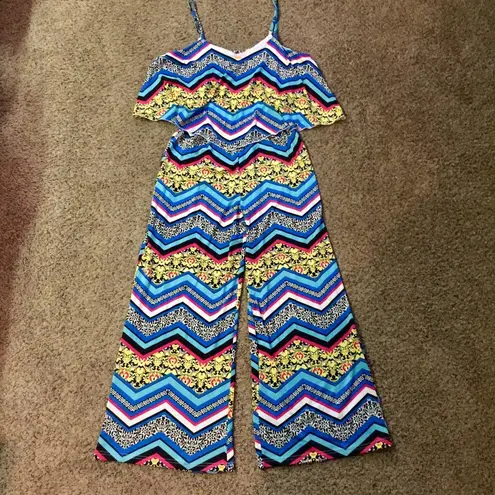 Magic Colorful Jumpsuit Sz M Gently Used