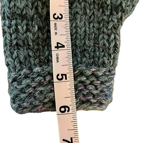 Women’s Fingerless Gloves Mitts Wool Grey Gray