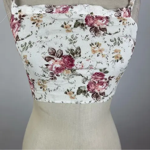 Reformation  Floral Tie Crop Top