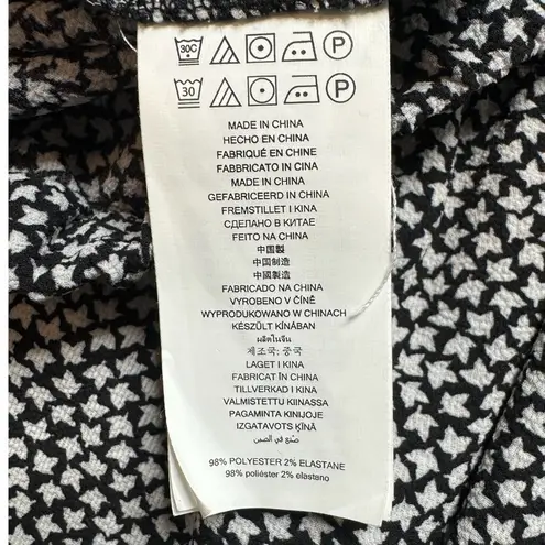 Michael Kors  Black White Print Ruffle Mini Skirt